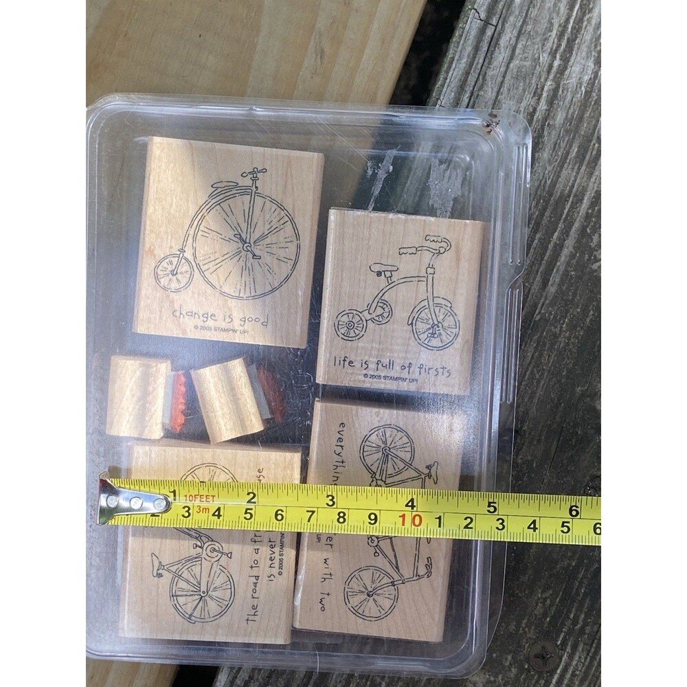 Stampin Up Life Cycles Set of 6 Rubber Stamps Wood Mounted Crafting Scrapbooking - Picture 9 of 9